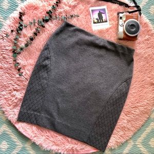 Vera Wang Charcoal Polyester Ponte Pencil Skirt